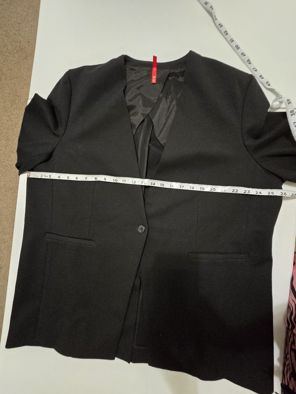 Spanx Perfect Collarless Blazer Black Ponte Knit Women's 1X Career Office Jacket - Picture 6 of 12